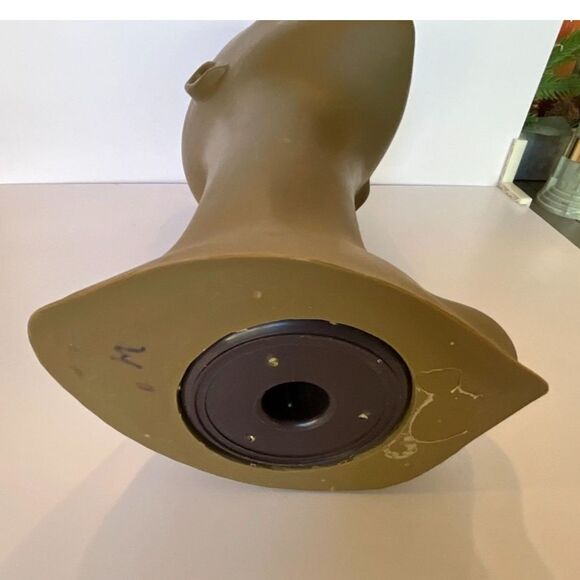 Vintage dark skin mannequin head, wig stand; beautiful face and make up - Picture 9 of 9